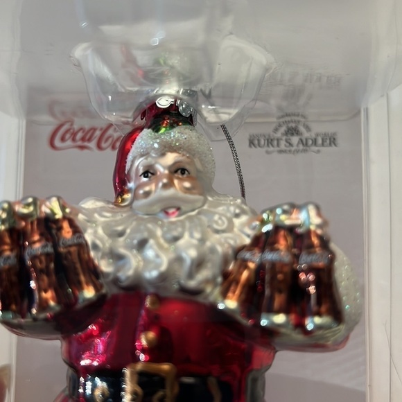Kurt S Adler Coca Cooa Christmas Ornaments Santa and Coke Bottle 2009 2010 - Picture 7 of 12